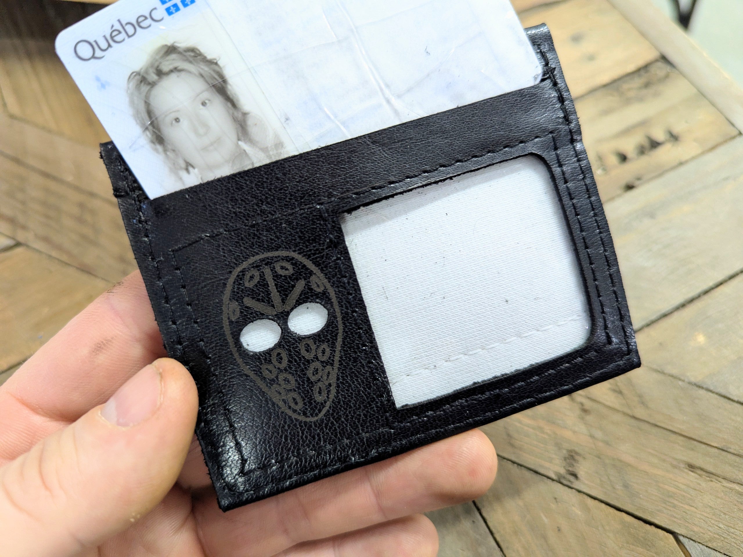 Porte-cartes masque Vintage/moderne Noir