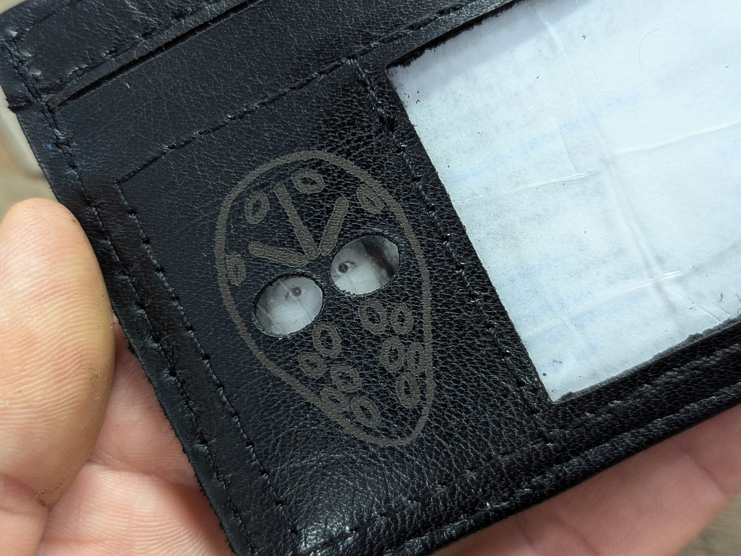 Porte-cartes masque Vintage/moderne Noir