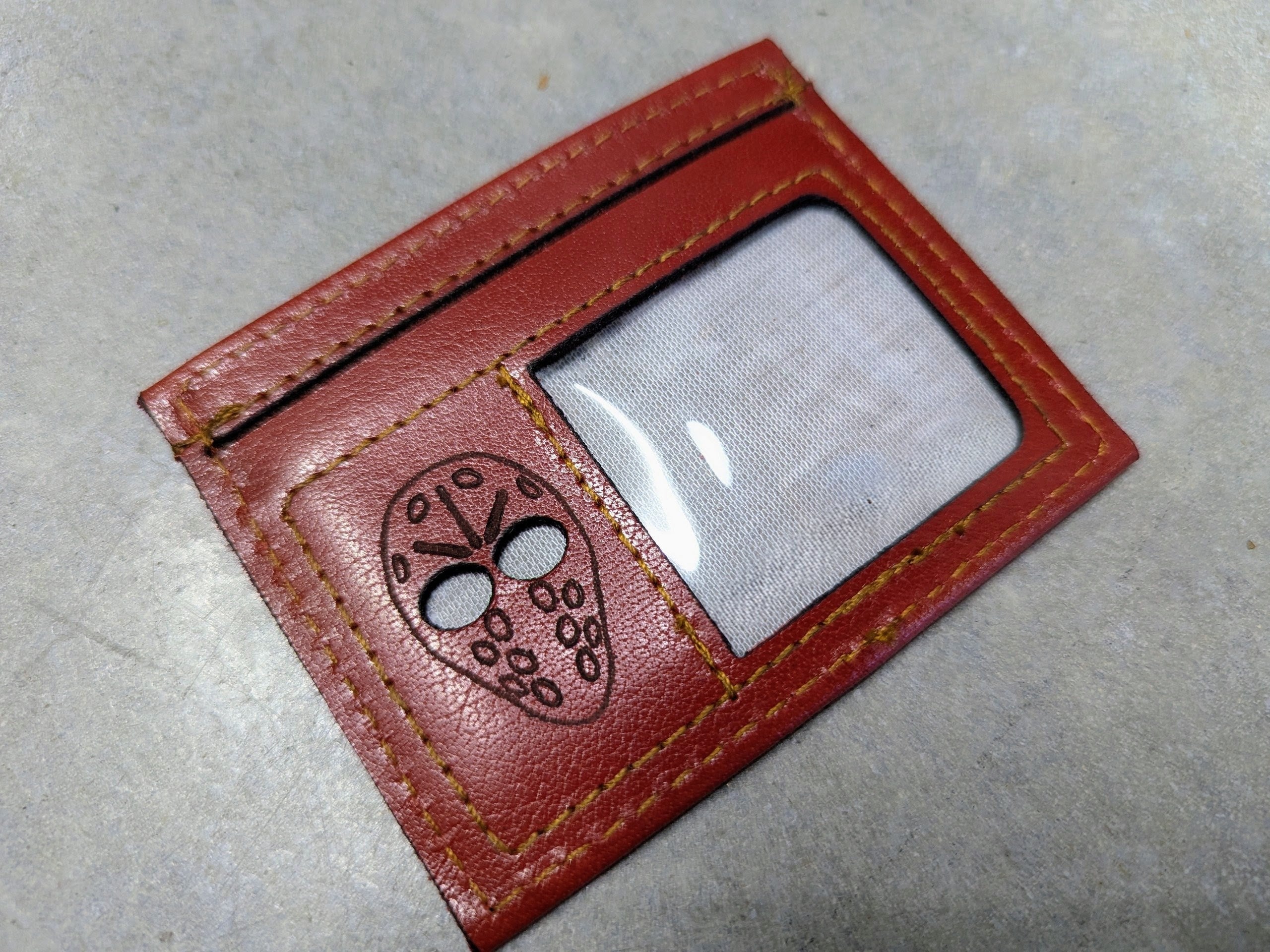 Porte-cartes masque Vintage/moderne Rouge