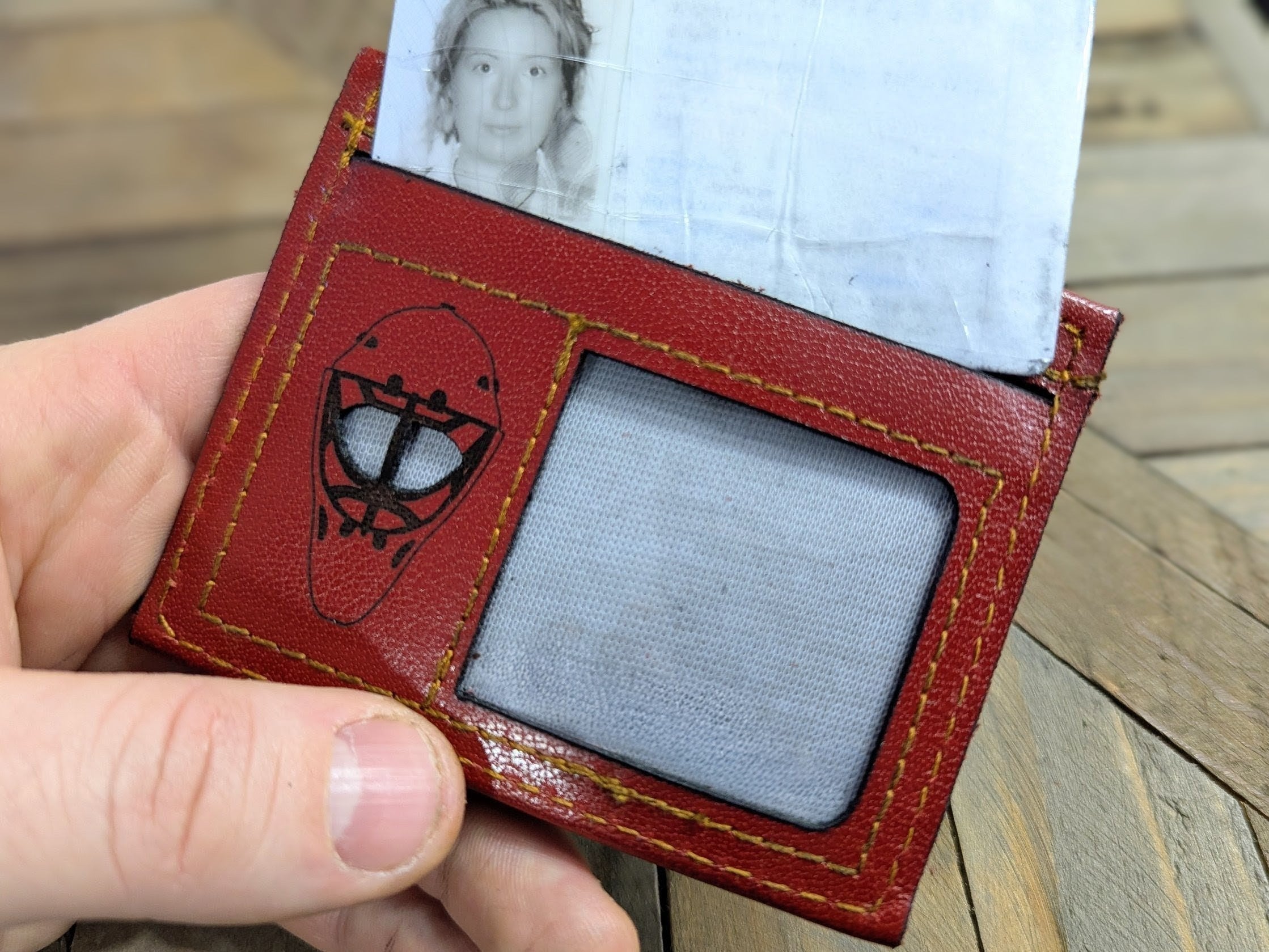 Porte-cartes masque Vintage/moderne Rouge