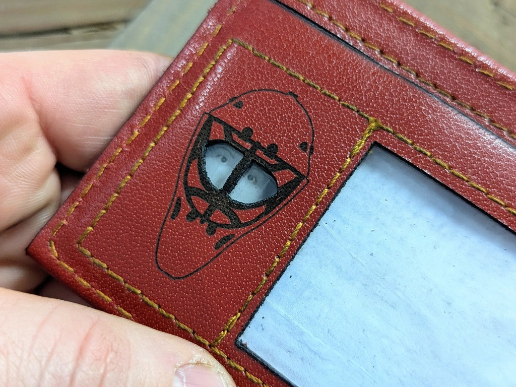 Porte-cartes masque Vintage/moderne Rouge