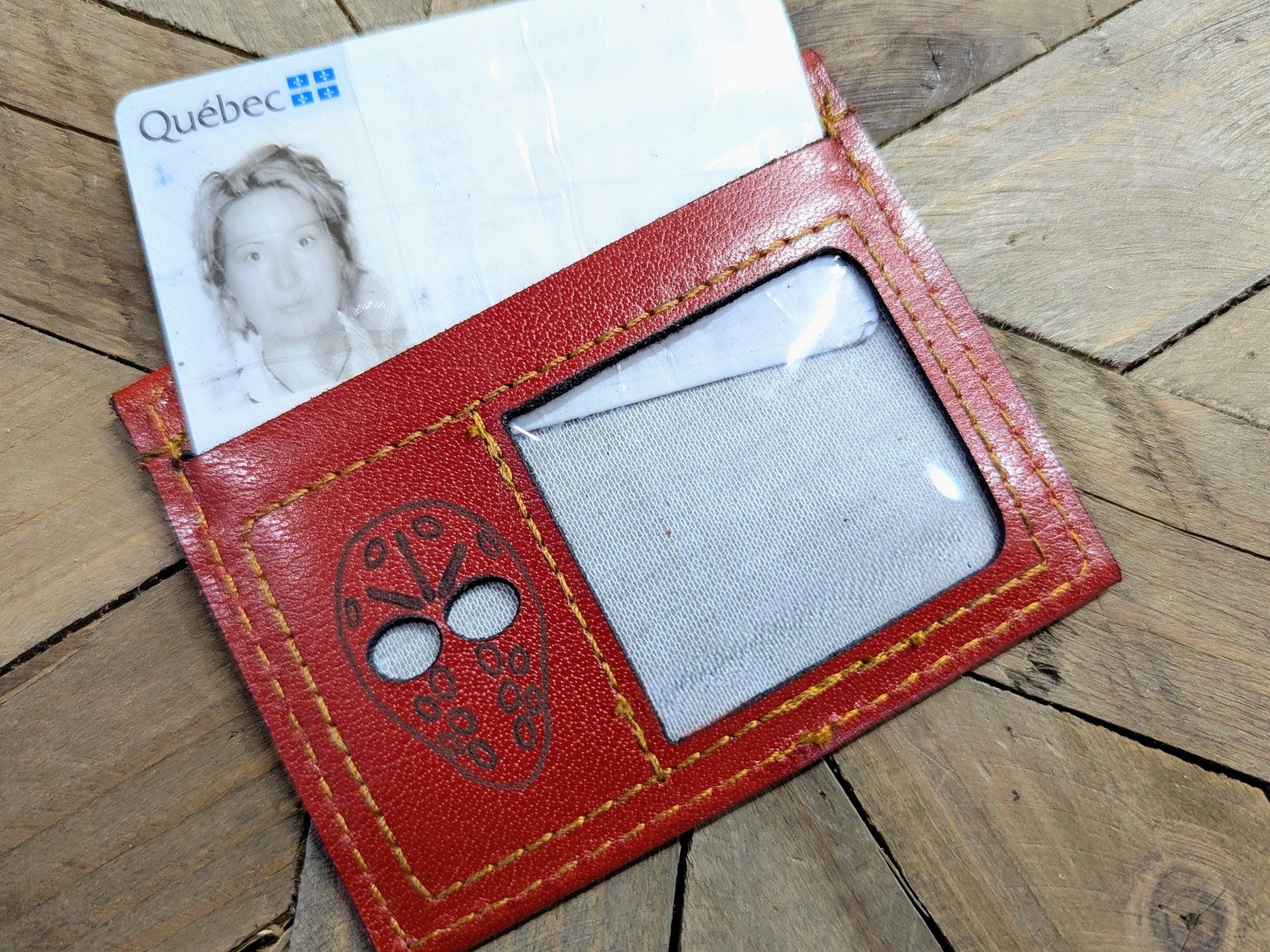Porte-cartes masque Vintage/moderne Rouge
