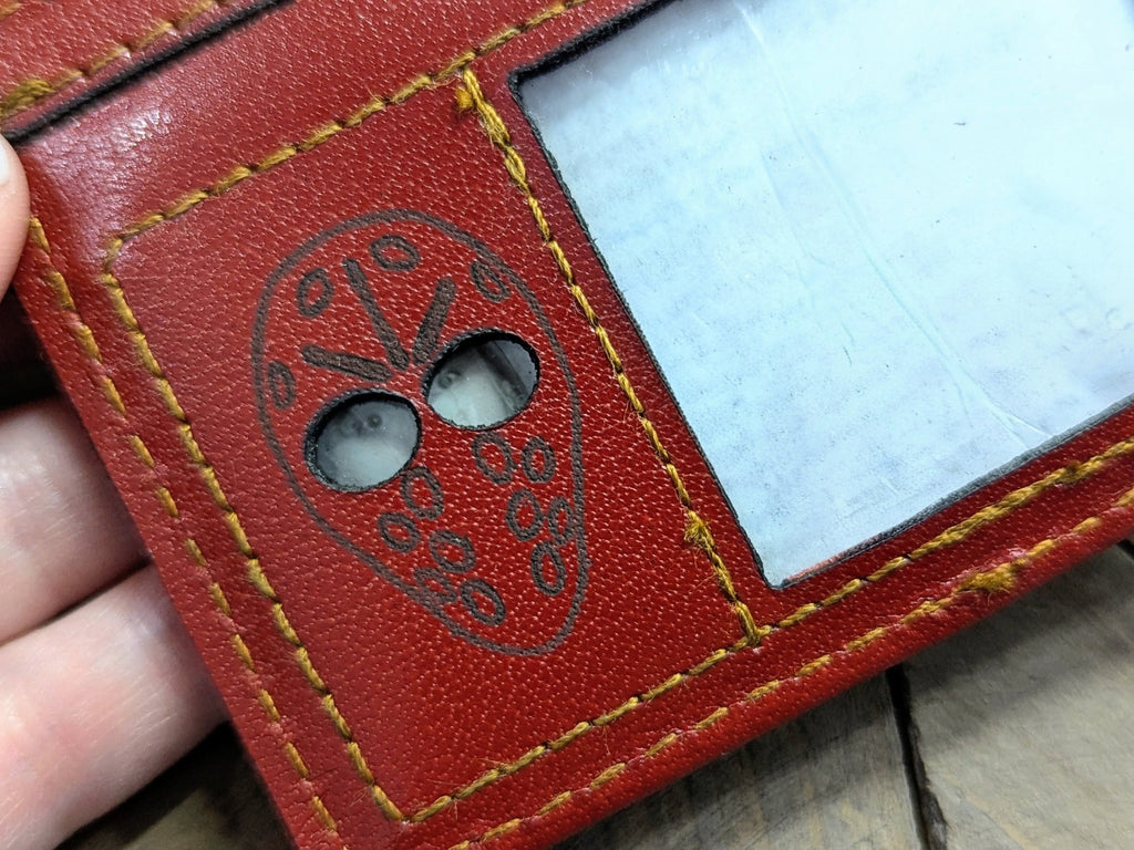Porte-cartes masque Vintage/moderne Rouge