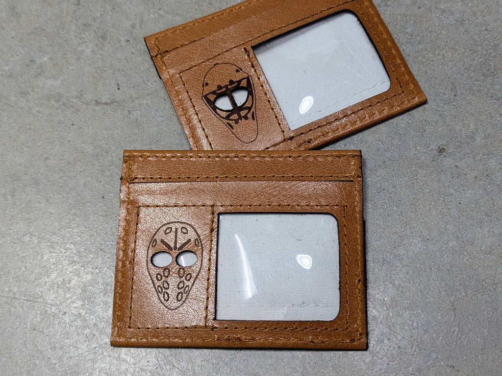 Porte-cartes masque Vintage/moderne Brun