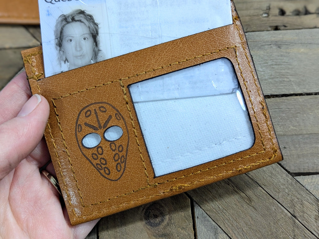Porte-cartes masque Vintage/moderne Brun