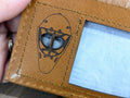 Porte-cartes masque Vintage/moderne Brun