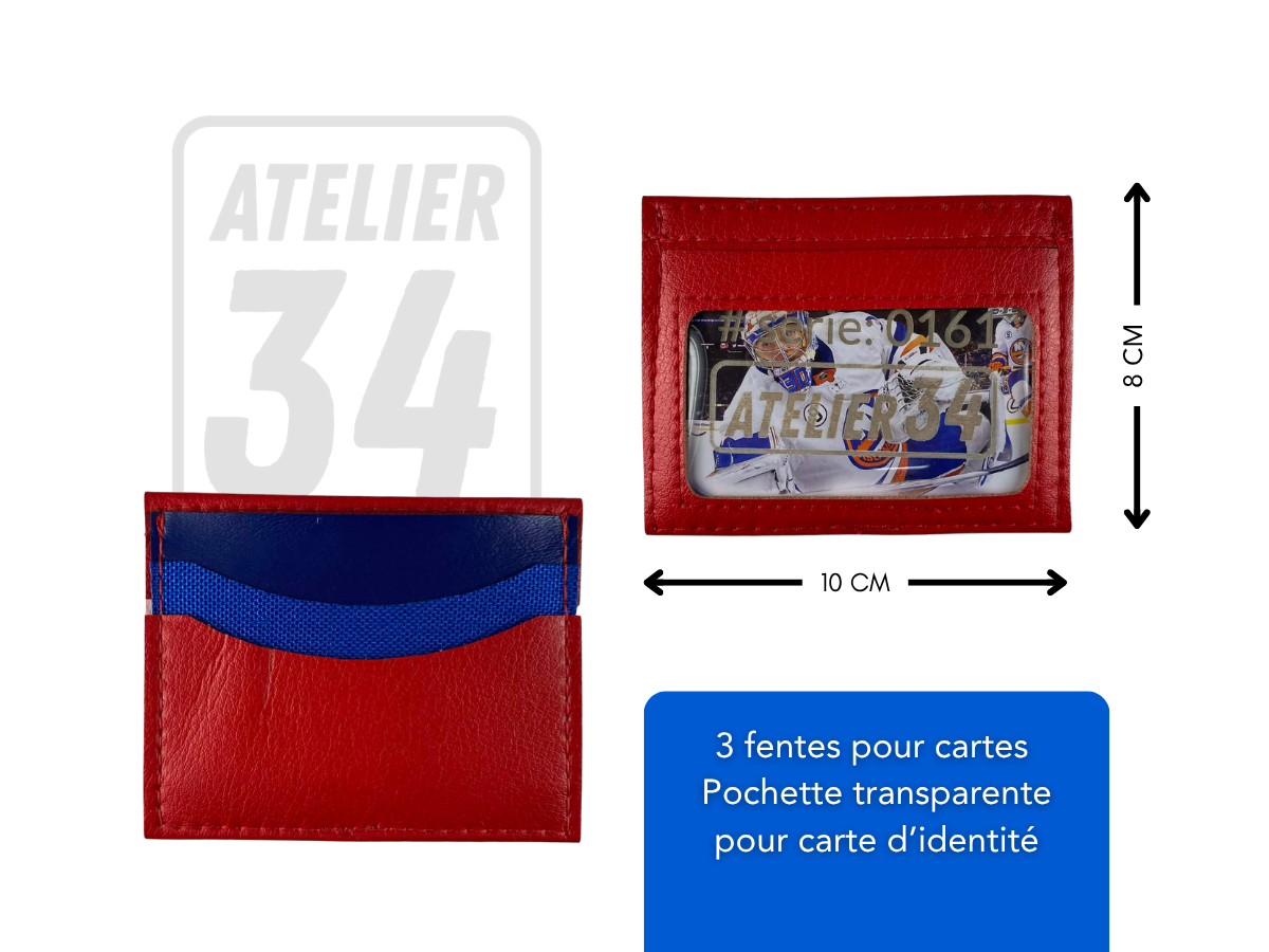 Porte-cartes couleurs blanc et Bleu(165)