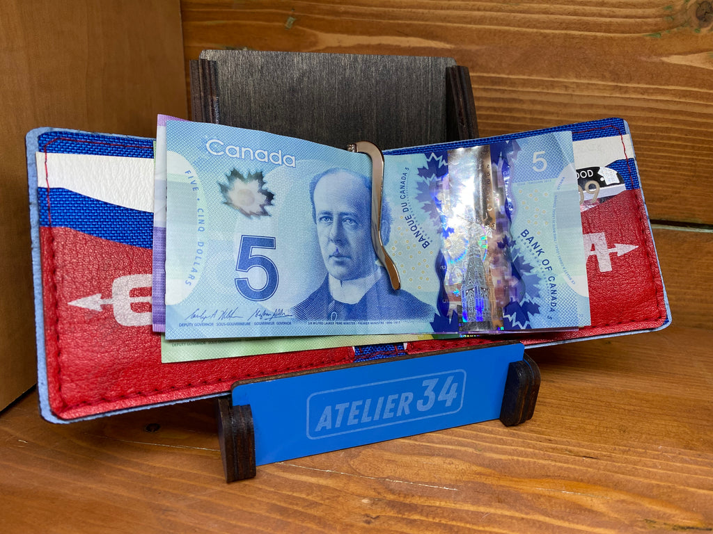 Portefeuille D&R bleu, Blanc et Rouge (209)