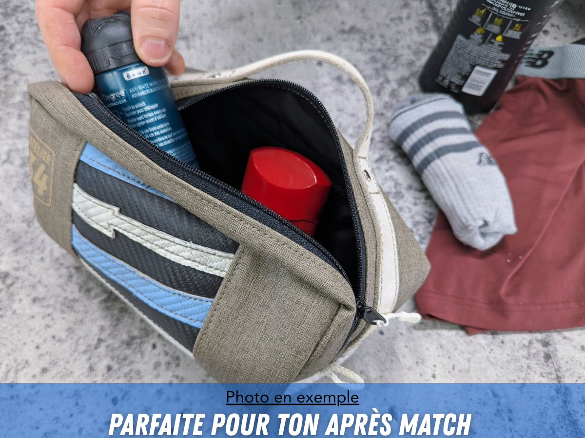 Trousse de sport Noir, Blanc et Bleu