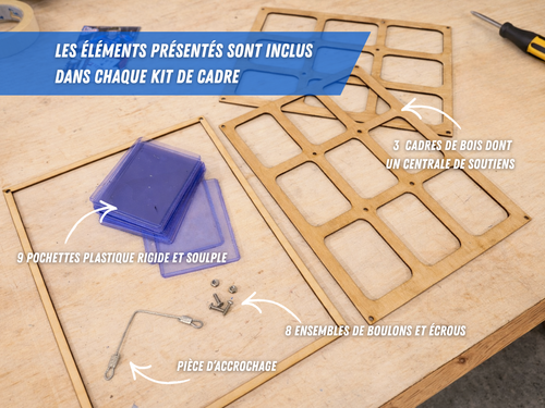 Cadre carte de collection Ébène