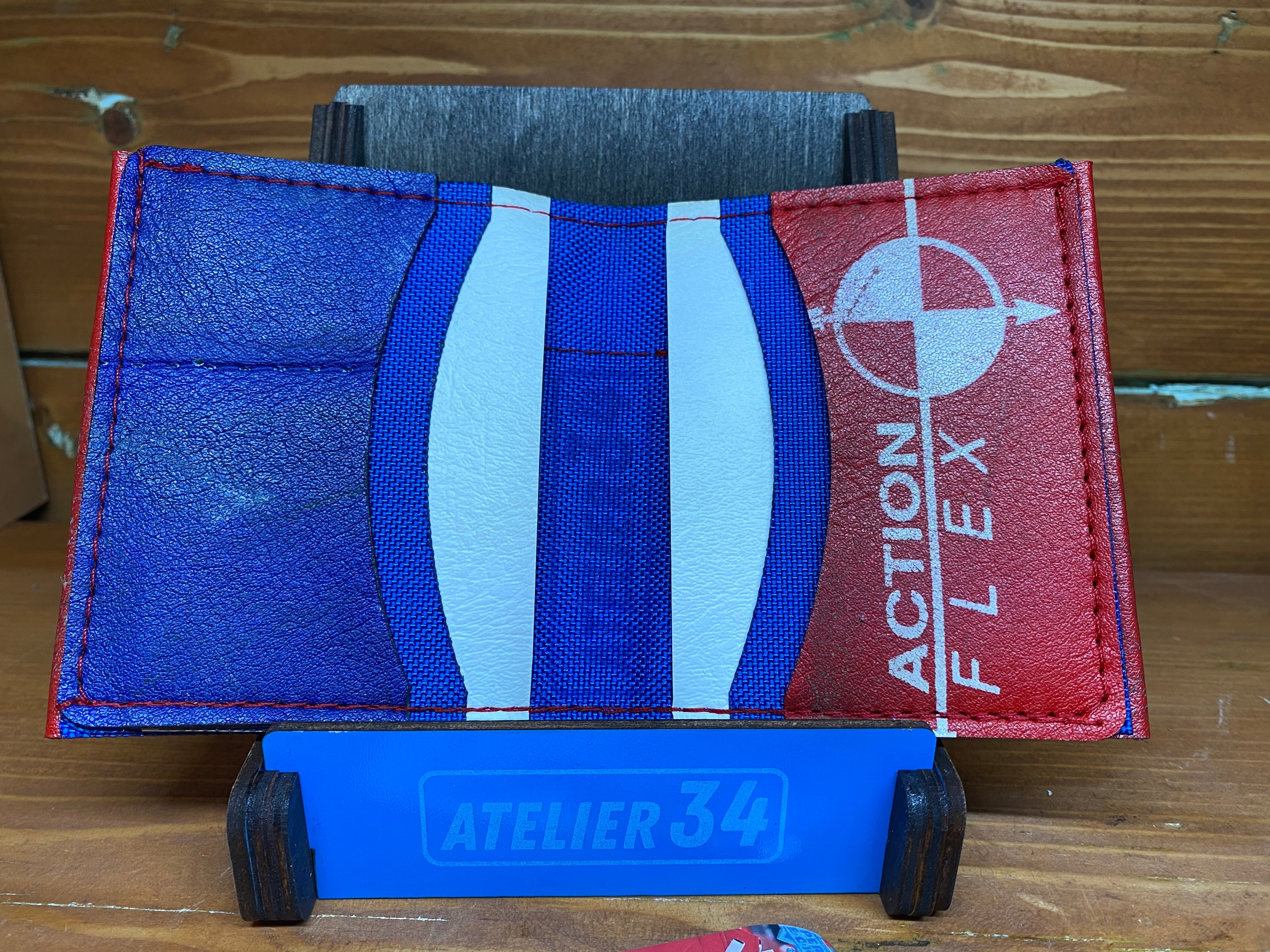 Portefeuille D&R bleu, Blanc et Rouge (207)
